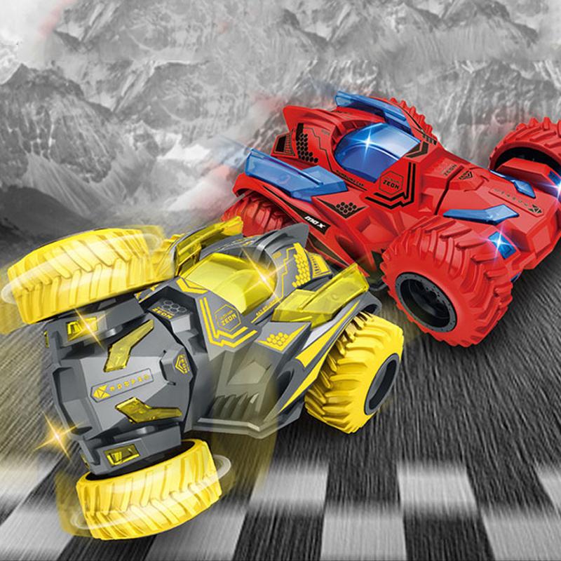 Four-Wheel Double-Sided Drive Inertial Toy Car Stunt Collision Rotate Twisting Off-Road Vehicle Kids Toys Model Cars For Gift