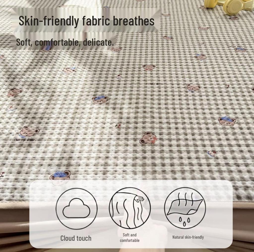 Thickened Quilted Non-Slip Mattress Protector - Single Bed Cover