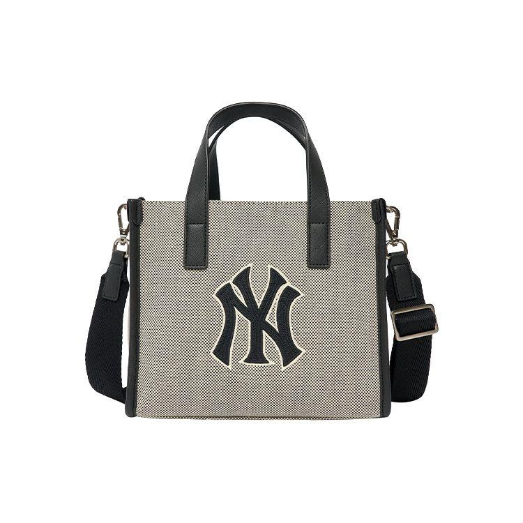 

MLB Large Logo NY Yankees Canvas Tote Bag Unisex Tote Bags Black 3AORS062N-50BKS Black