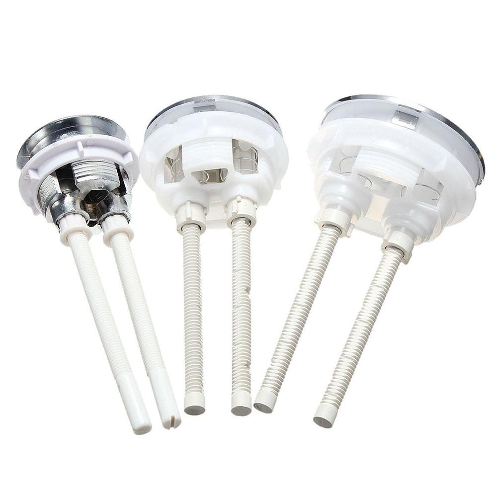 Plastic Dual Flush Toilet Water Tank Push Button With 2 Rod For 38 48 58Mm Hole