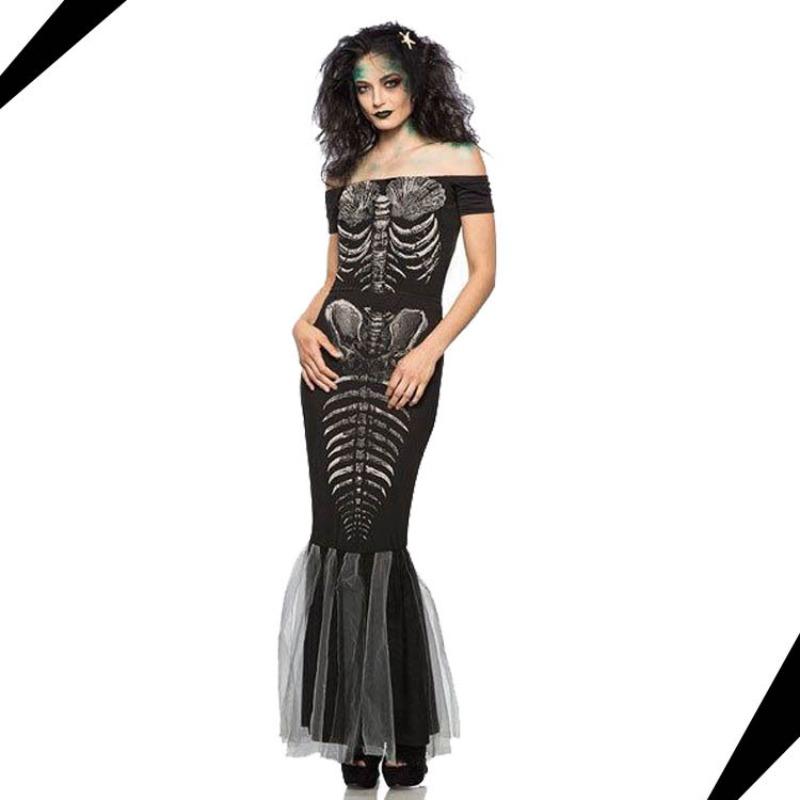 Halloween skull costumes, beauty stage costumes, one-word Halloween bar party costumes, fishtail costumes