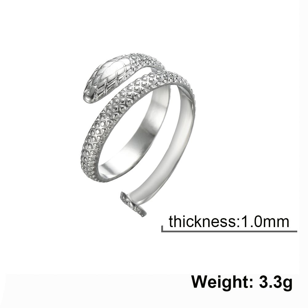 Cazador Stainless Steel Gold Color Open Rings for Women Animal Twisting Snake Finger Rings Punk Jewelry Party Mother Day Gift