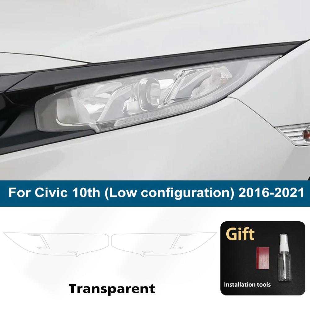 For Honda CR-V/HR-V/Vezel/Civic/Accord/Fit/Jazz/Pilot TPU Headlight Protective Film Smoke Black Anti-Scratch Vinyl Wrap Cover