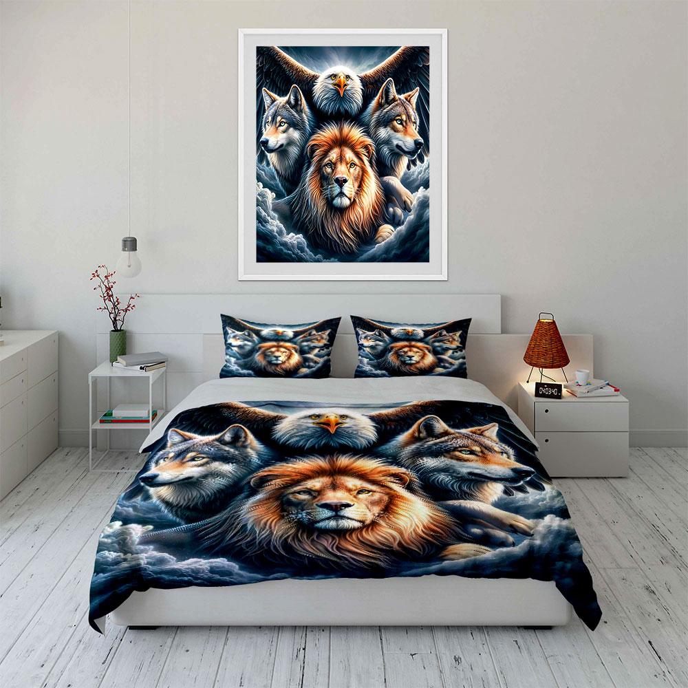 "Majestic guardians of nature." Bedding sets Duvet covers Pillowcases(1* Duvet Cover 2* Pillowcases without duvet insert)