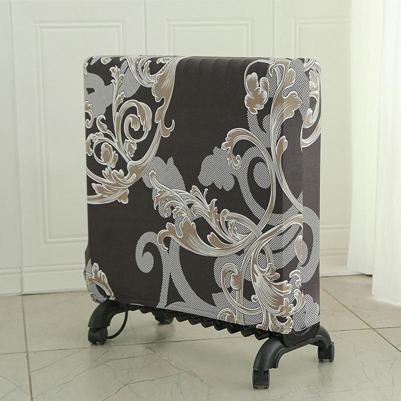 New Portable Heater Radiator Dust Cover Thickened Flower Print Elastic Household Oil Tin Radiator Protective Storage Dust Covers