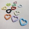 4 Pieces Of Colorful Love Spring Keychain Keyring Heart-Shaped Heart-Shaped Spring Ring Diy Jewelry Accessories