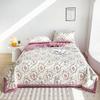 Flowers Style Summer Quilted Quilt 100% Cotton Fluffy Air Condition Thin Quilt Soft Comfortable Thin Blanket Machine Washable