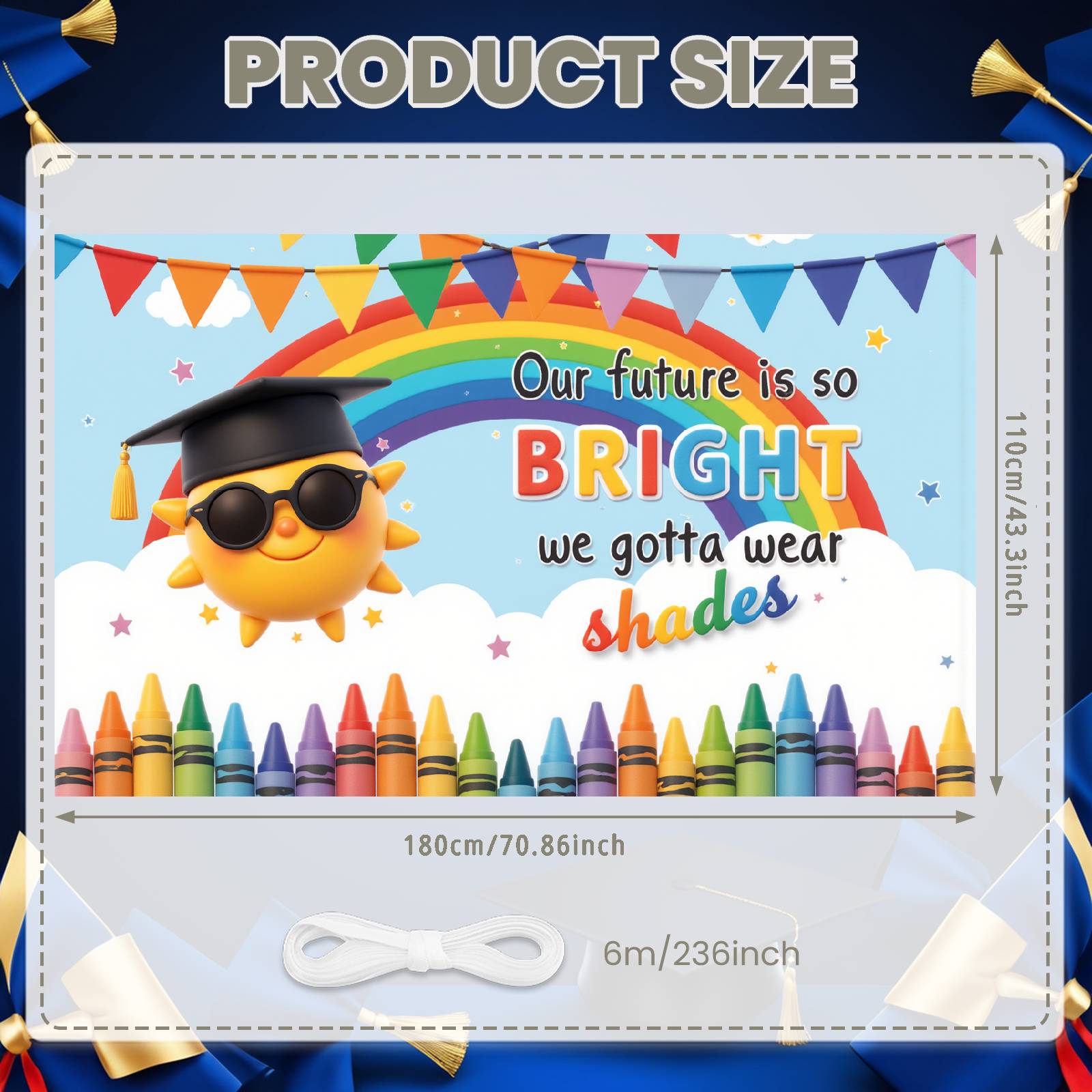 Kids Grad Backdrop Soccer Ball Decor Graduation Display Kindergarten Graduation Banner Trophy Kindergarten Background