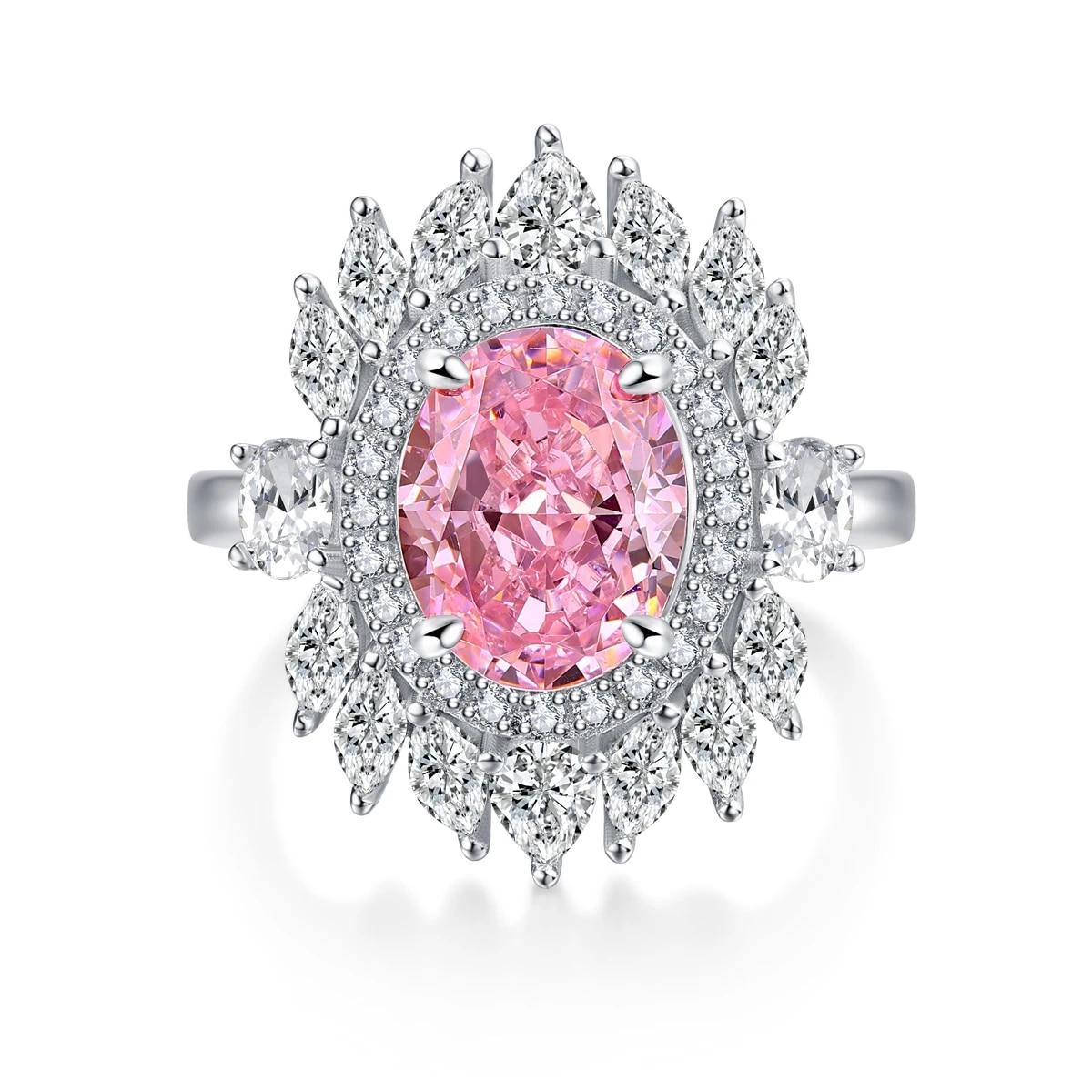 

IsRabbit 18-каратное позолоченное кольцо 8*10 мм, необычное ярко-фиолетовое, розовое юбилейное кольцо с сапфиром, стерлинговое серебро 925 пробы, романтические украшения