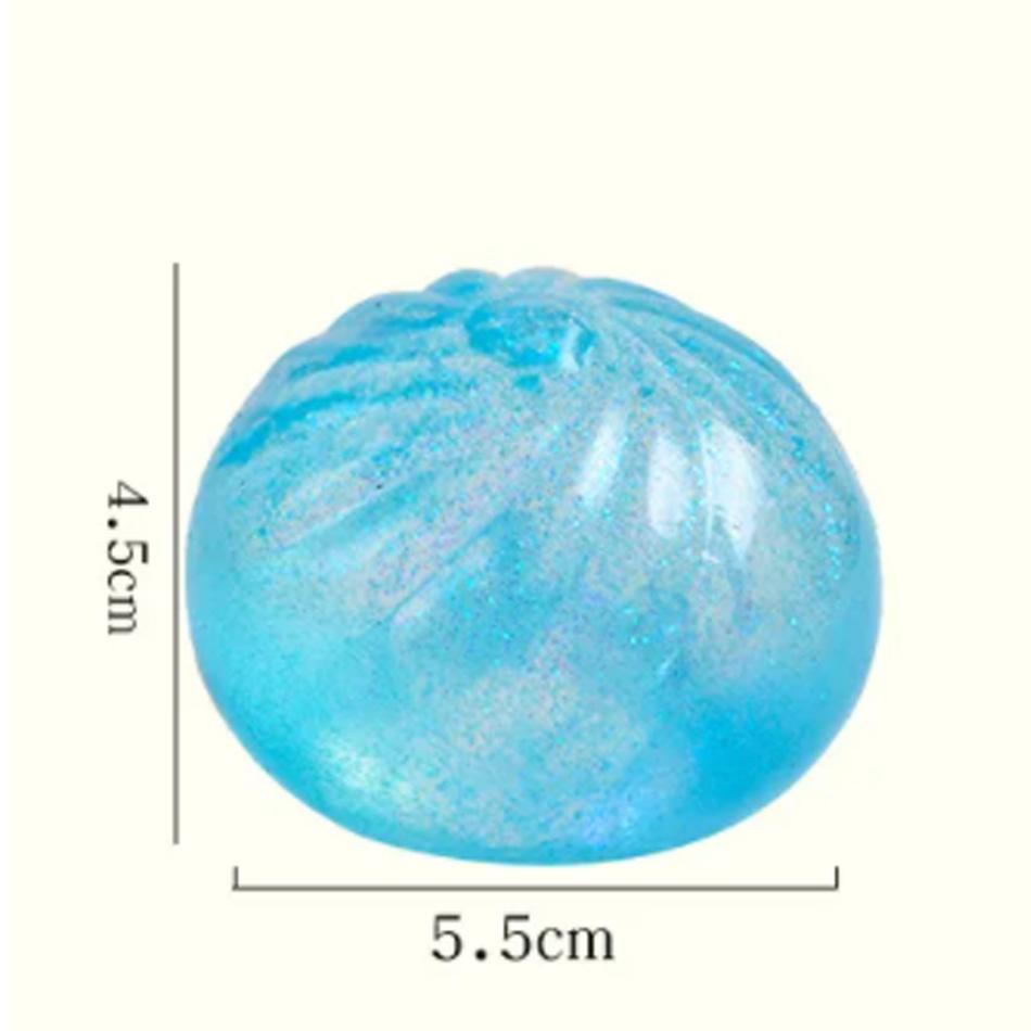 1Pcs Random Colorcolorful Dumpling Squishies Stress Balls Reusable Low Rebound Decompression Toys Dough Ball Unique Home Decora