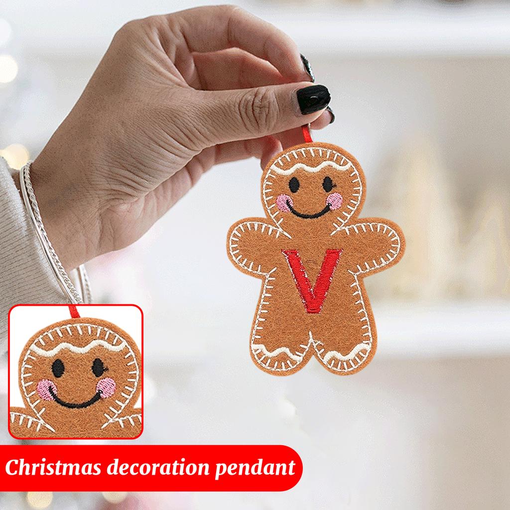 Christmas Gingerbreads Man Decorative Pendant Christmas Tree Pendant Christmas Letter Biscuits Man