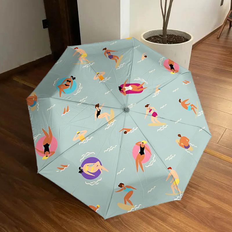 

1pc Swim Circle Automatic Open/Close Umbrella, Formal Events - Ideal Gift for Family or Friends, Outdoor Accessory yy251211126