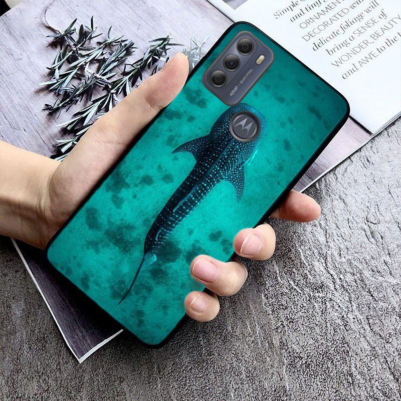 Ocean Whale Shark Case for Motorola Moto EDGE 20pro EDGE 20lite E6 E7 Cover G STYLUS GPLAY GPOWER G 5G PLUS G30 G100 Funda Coque