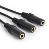 Audio Extension Cable Universal 1 to 3 Ways PVC 3.5mm 1 Male to 3 Female Audio Splitter Adapter for Headphone