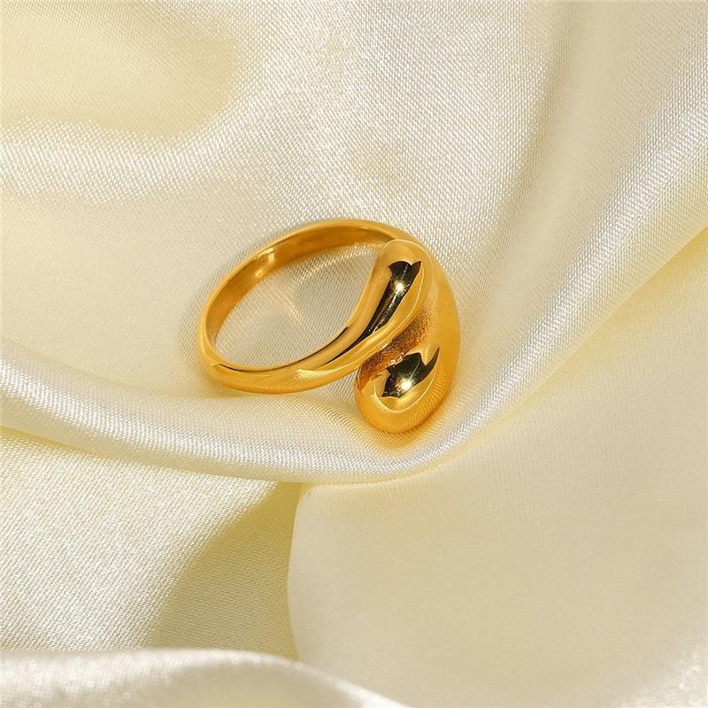 Jewelry Set Fashion Temperament Bracelet Ring Gifts Festival Set Simple Personality 2pcs Women Commuter Metal Waterdrop  Accessories