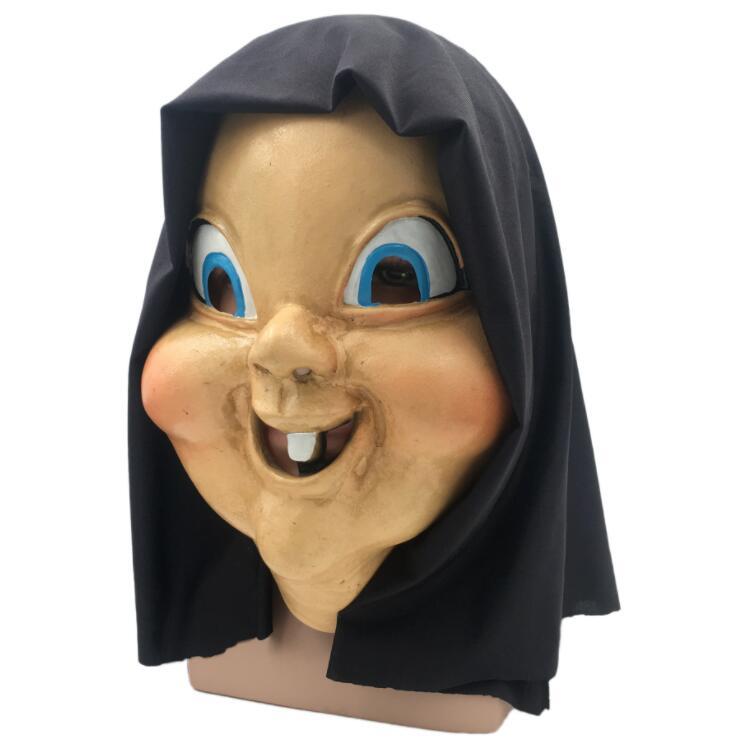 

Смерть Счастливый Страшный День Маска Реалистичная Смола Костюм Ужасов из Фильма Для Хэллоуина Веселья Latex Soft Hood