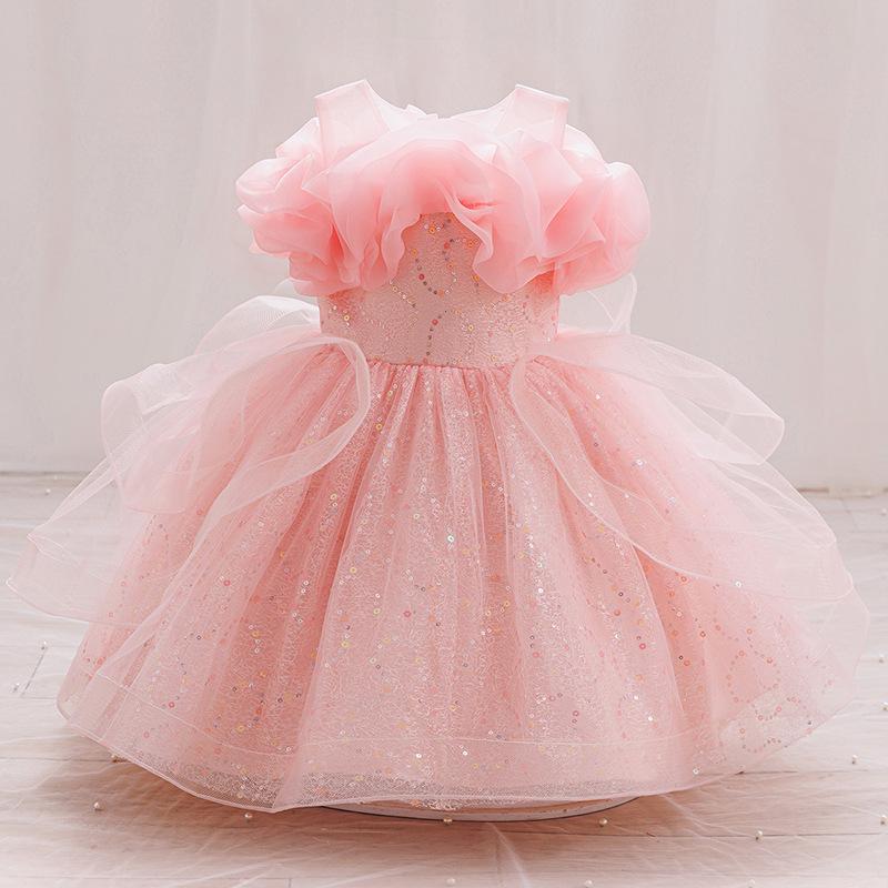 Girls' Formal Princess Dress for First Birthday & Piano Performance