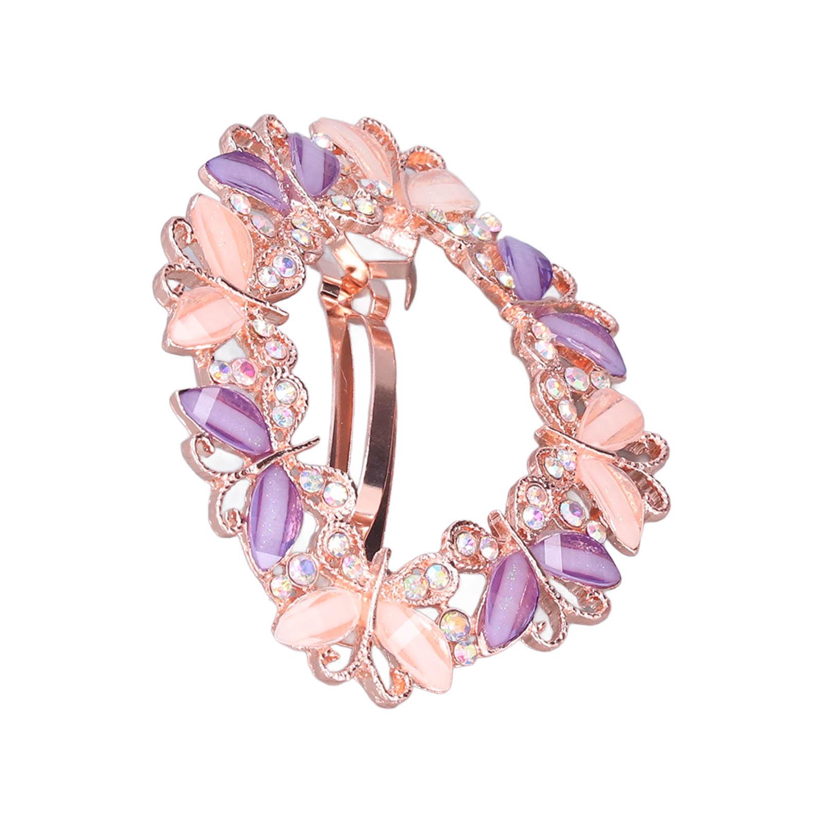 

Hair Pin Exquisite Beautiful Shape Rhinestones Embellished Kawaii Fairy Hair Clips for Women Girls Hair DecorationPurple