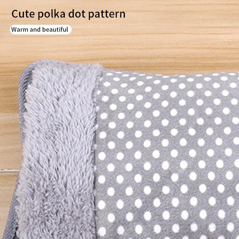 Charging Electric Hot Water Bag EU 220V 500W Rechargeable Winter Hand Warmer Dot Pattern Double Insert Hand Warmer Hot Water Bag