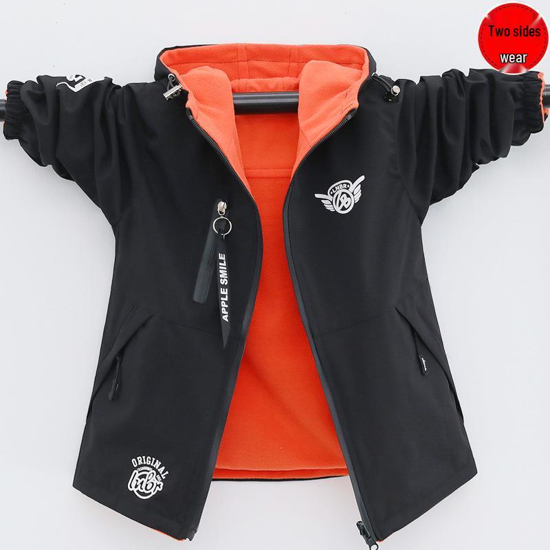 

Детская двусторонняя куртка с флисовой подкладкой - Коллекция весна/осень 2025 для детей 150 cm