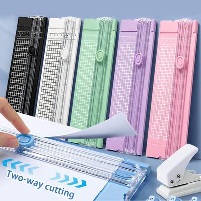 A4 Bidirektionaler Papierschneider mit ausziehbarem Lineal für Fotoschneider, Scrapbook, leichte Schneidemattenmaschine