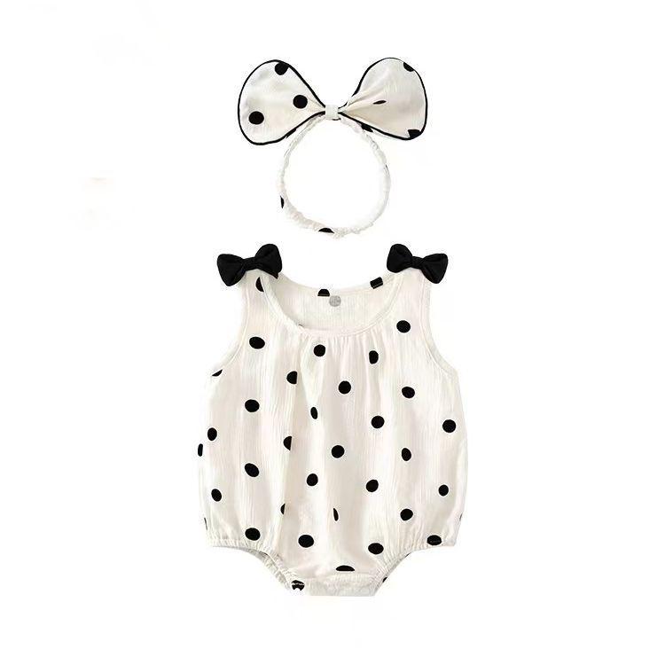 Trendy Baby Girl Sleeveless Summer Romper - Adorable & Light