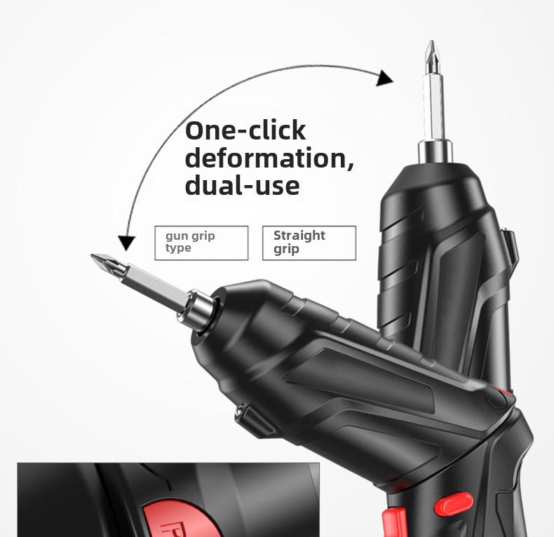 3.6V Rechargeable Mini Electric Screwdriver, Multifunctional Folding Hand Drill Tool