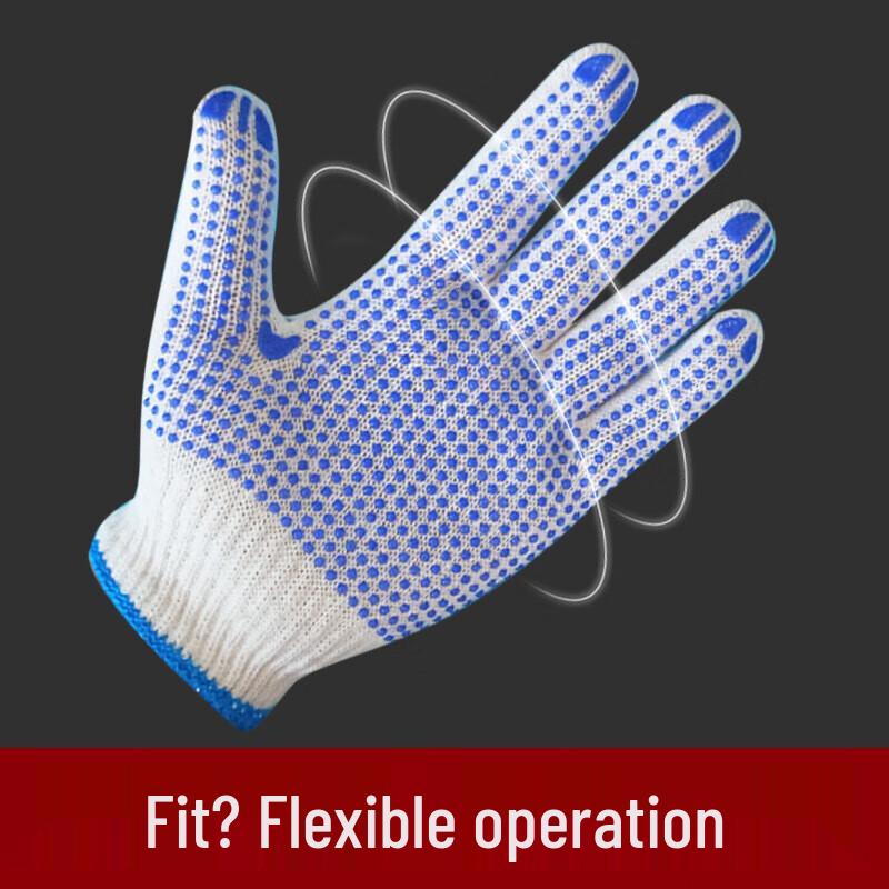 Cotton Dotted Anti-Slip Work Gloves
