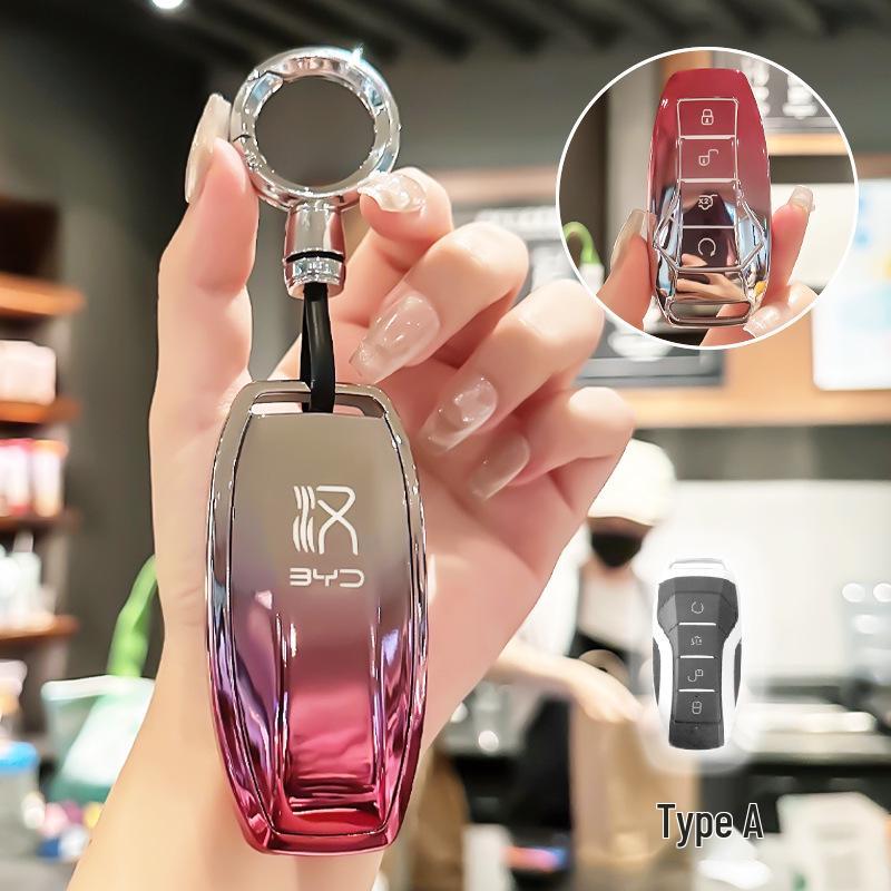 BYD Key Case for Han, Dolphin, Seagull, Mini, Yuan, Tang, Song Pro, and Qin Plus.