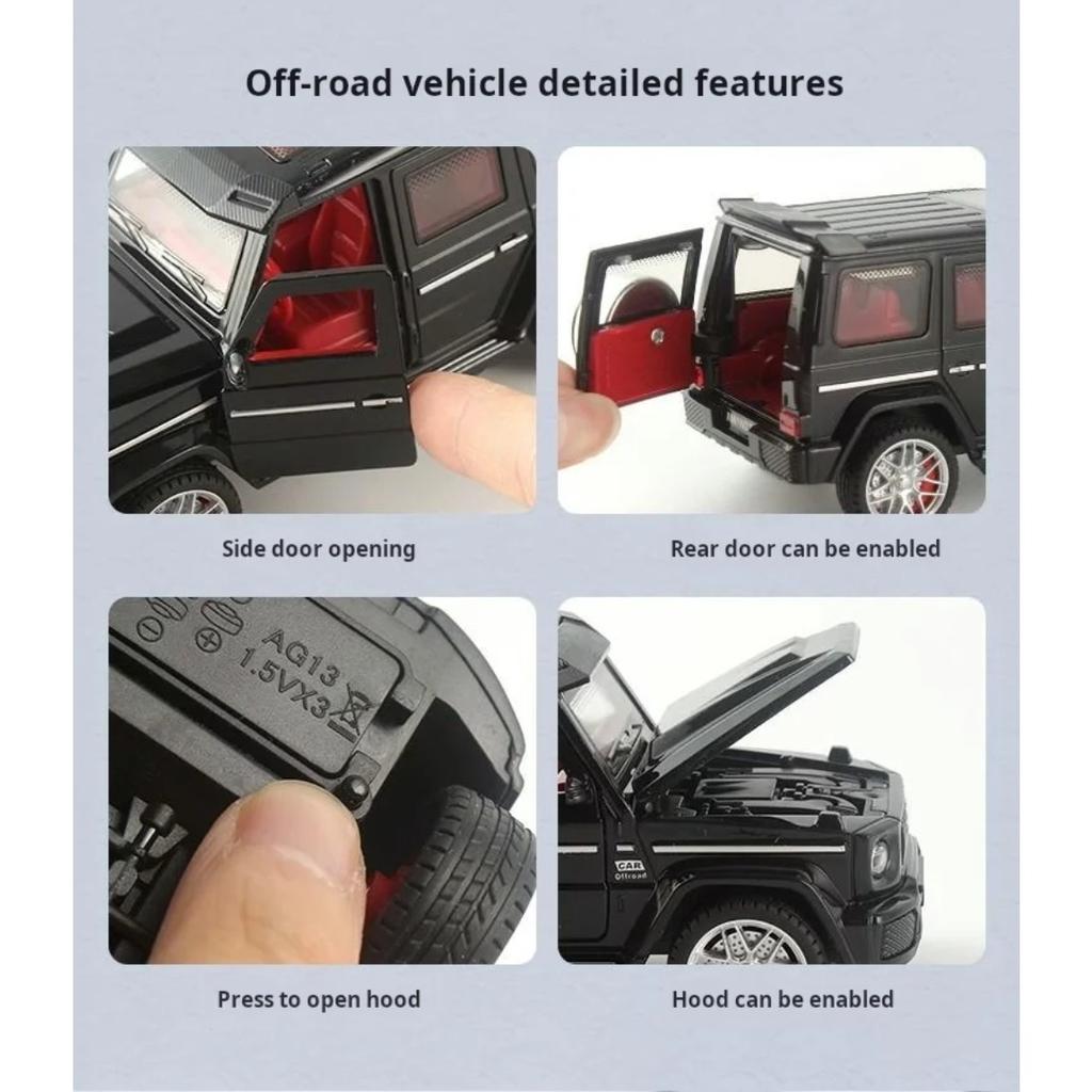 1/32 Scale Simulation BENZ G Plastic Car Toy Car Model Luminous Inertia Toy Die Casting Car Model Children Toy New Year Gift
