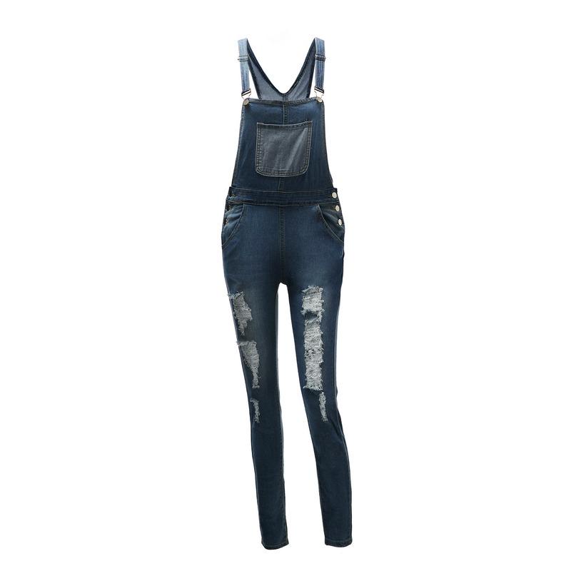 Buy Fashion Women Stretch Ripped Jeans 