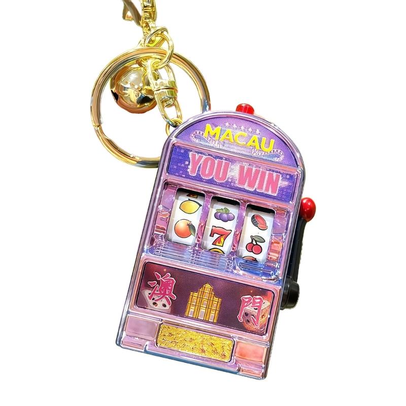 Mini Fruit Machine Machine Keychain With Light And Sound Effects Fun Casinos Style Toy For Home Decors And Gifts