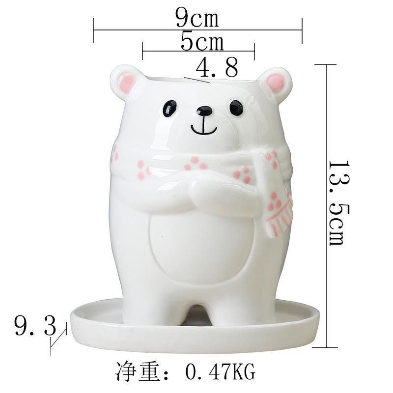 Ceramic Cartoon Flower Pot Cute Succulent Flower Pot Creative Home Gardening Potted Plant