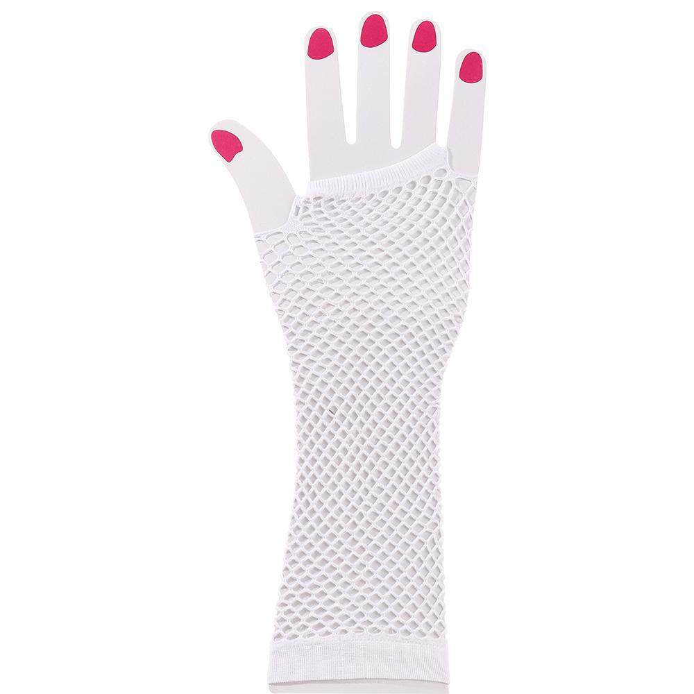 Women Lady Parties Fingerless Nightclub Fishing Net Gloves Long Glove Punk Glove Mesh Gloves