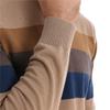 Fashion Foreign Trade Autumn And Winter Men'S Clothing Half Zipper Men'S Sweater Pullover Striped Splicing Knitted Sweater