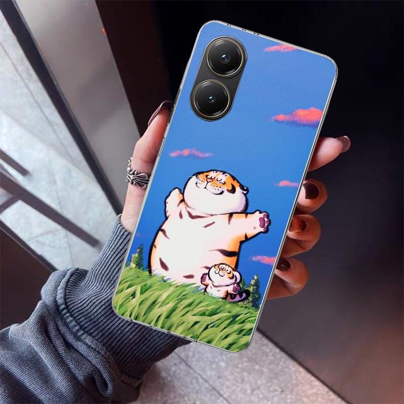 

Cartoon Fat Tiger Phone Case For Xiaomi Poco X7 X6 X5 Pro F7 Ultra Redmi 15C 15 13 13C 12 12C 10 10A 10C 9 9A 9C 9T Shell Poco X Redmi 12C