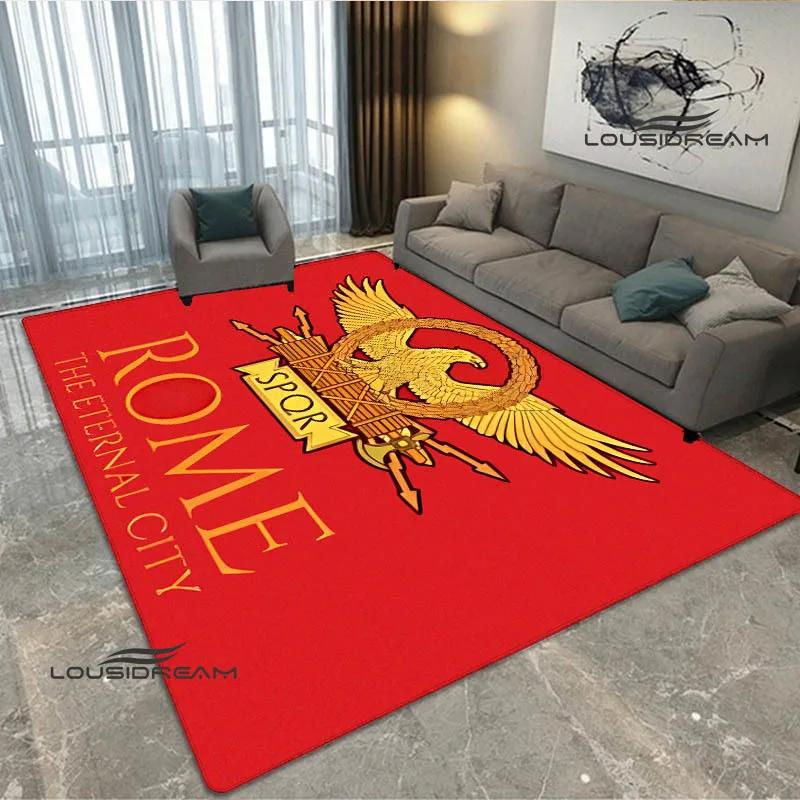 3D Roman SPQR logo Printed carpet non-slip carpet bedroom decor door mat outdoor rug Yoga mat bedroom decoration birthday gift
