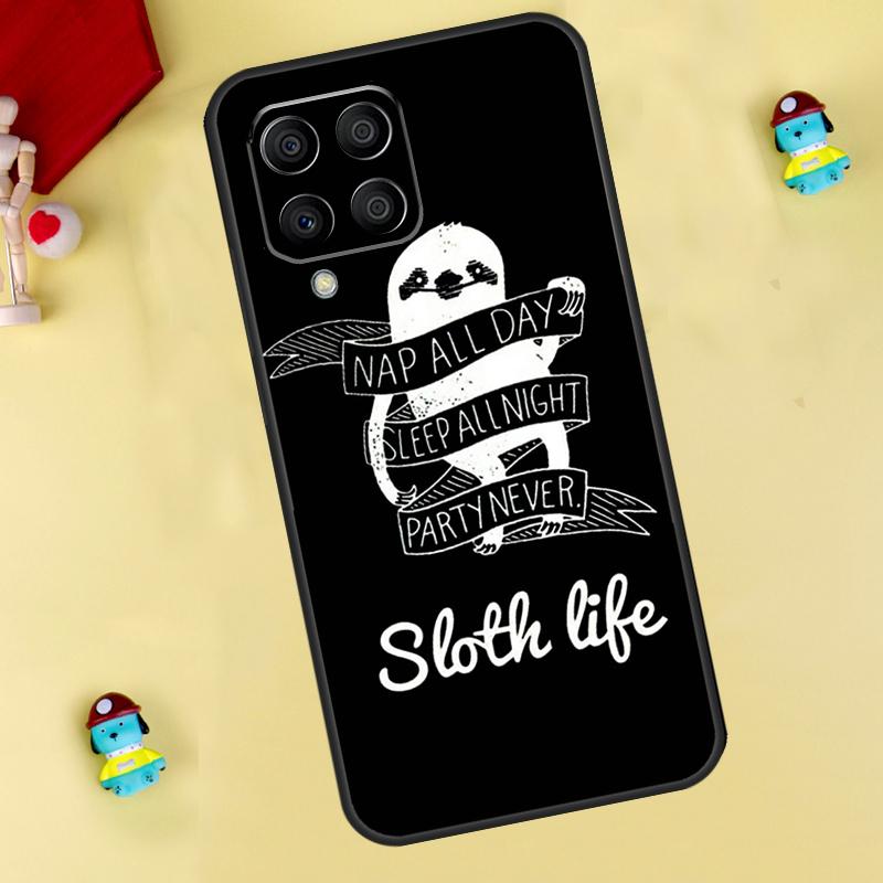 Cute Lovely Cozy Sloth Animal Case For Samsung Galaxy M55 M14 M34 M54 M32 M52 M15 M11 M12 M13 M06 M16 M36 M56 M31 M53 M35
