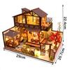 DIY Wooden Dollhouse Town Architecture Doll Houses Miniatures with Furniture Toy Children Birthday Gift