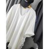 C S In The Room V neCk laCe Trim ShorT SleeVe T ShirT 2Color