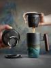 Kreativer Retro-Becher Keramik Große Teetasse Kaffee Handgefertigte Keramikbecher Tassen und Becher Geschäftsgeschenk-Set