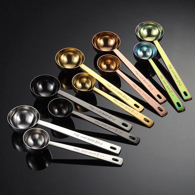 4 pièces cuillère à café cuillère doseuse à café acier inoxydable cuillère à lait en poudre long manche cuillère à thé de cuisine pour café moulu