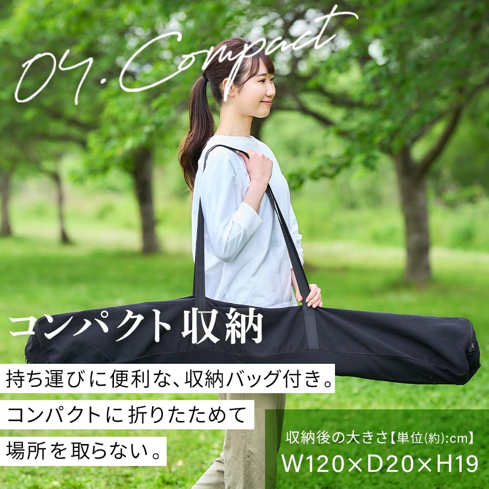 Iris Ohyama Wood Roll Table Width 121 X Depth 60 X Height 44 Acacia Natural Wood Storage Bag Included Easy Assembly Outdoor Camping Approx. Approx.