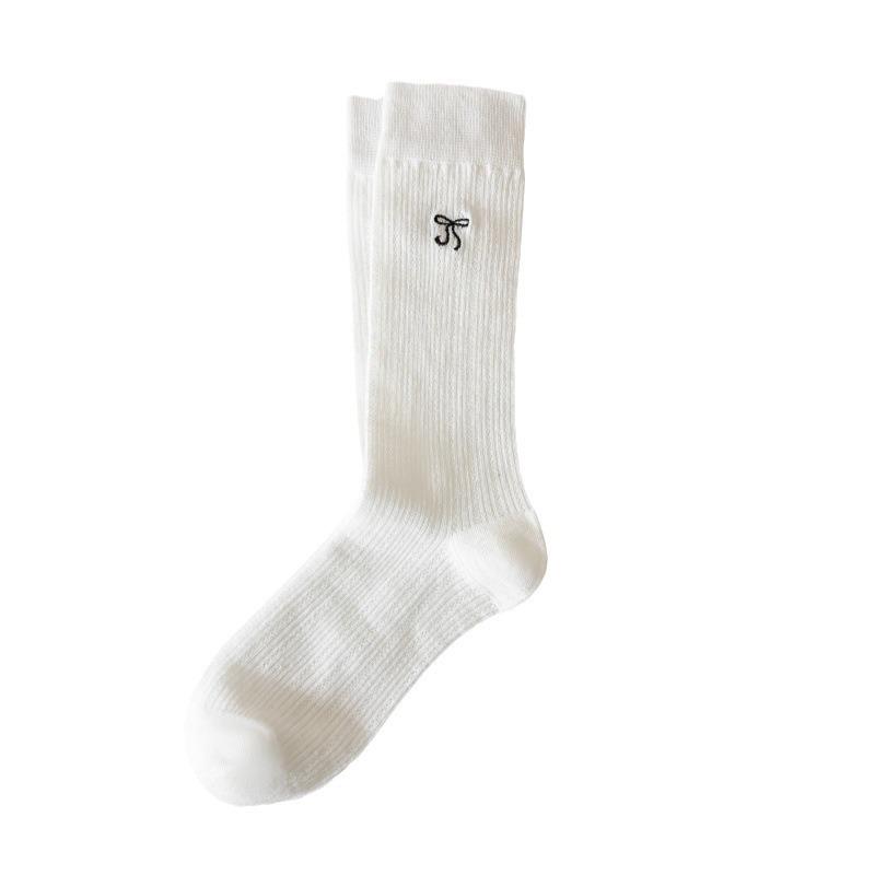 Women's Bowknot Ballet-Style Mesh Mid-Calf Socks for Spring/Summer