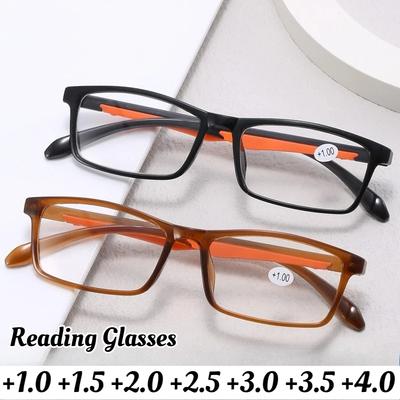 Ultraleichte quadratische Weitsichtigkeitsbrille Neutral Neu Lesebrille Bequem Hochauflösend Weitsichtigkeitsbrille +4.0