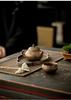 2026 New Style Gilded Rust Glaze Ceramic Teapot Kung Fu Tea Set for One – Includes One Pot and One Cup