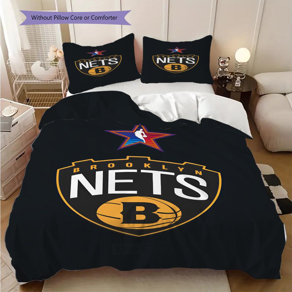 Brooklyn Nets Basketball Spirit Bedding(1 * duvet cover + 2 * pillowcase, without core)Bedding set Soft and comfortable Christmas birthday gift