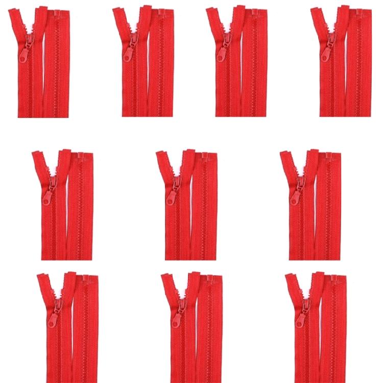 Pack of 10 Nylon Zippers for Sewing Craft Open-end Zips Fasteners 27.5Inch/70cm Zippers for Bag Clothing Sewing Supplies