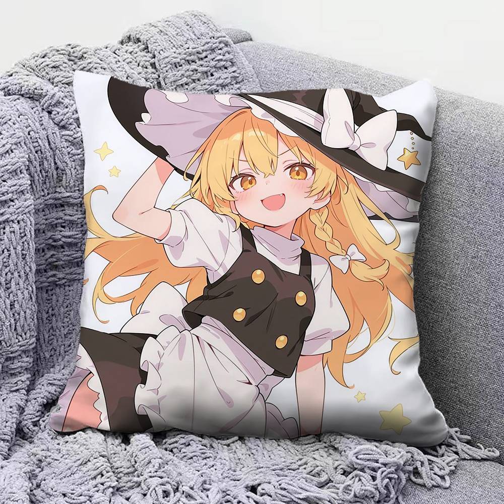 Touhou Project Marisa Kirisame Pillow Covers Home Sofa Cushion Covers and Aecorative Custom