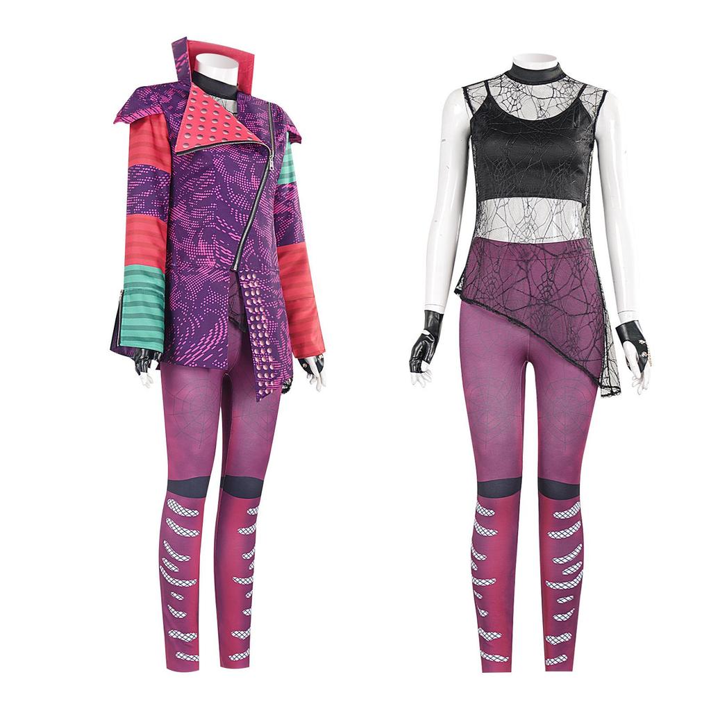 Descendants 4 Little Red's Rise Mara Purple Cosplay Set - Stage Performance Outfit